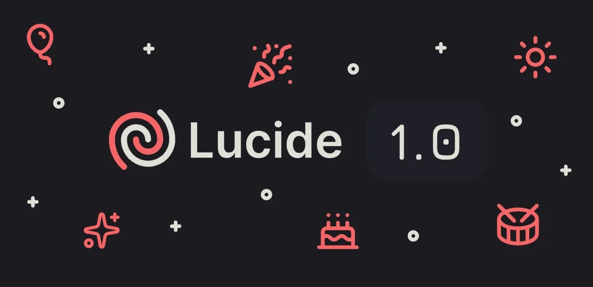 Miniatura artykułu Lucide 1.0 Wydany - Ikony React Jak Nigdy Dotychczas